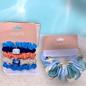 Scrunchi Hair Tie Set, Jeweled,NWT, FREE SHIP